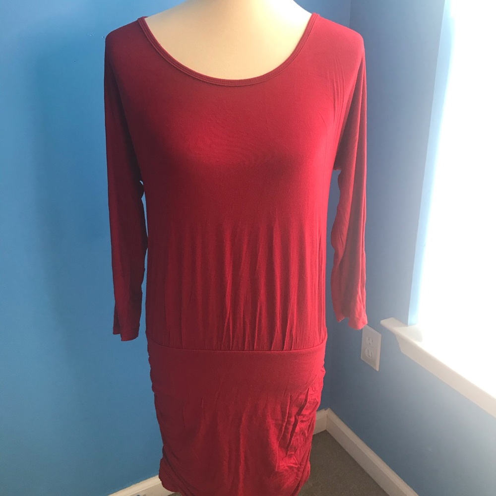 Women's Long Sleeve Red Dress